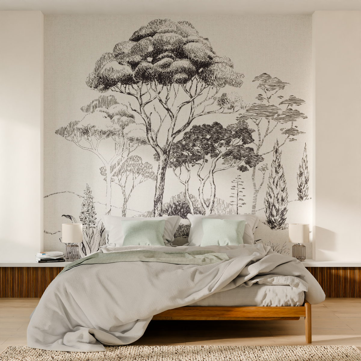 Papier peint panoramique XL Dignac Noir et blanc Satiné