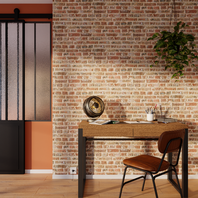 Papier peint adhésif Gillis Rouge brique
