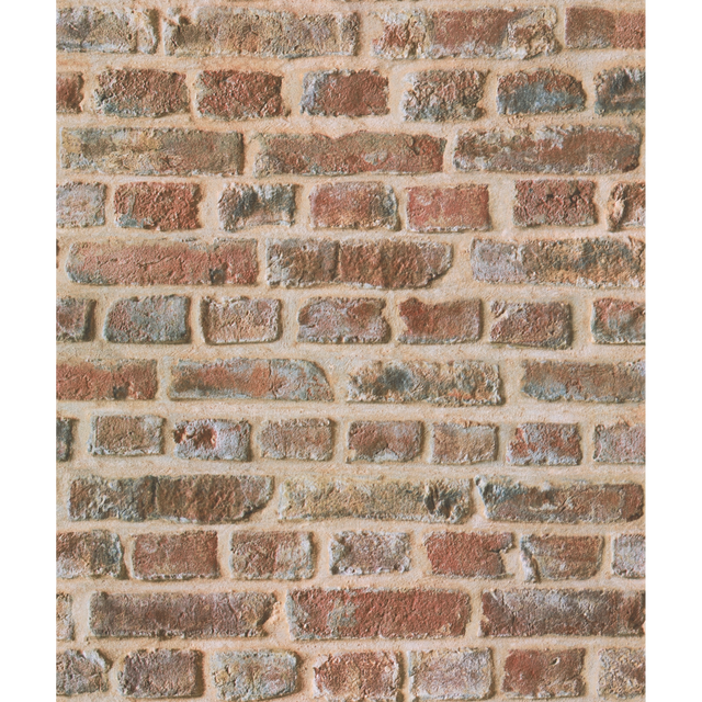 Papier peint adhésif GILLIS coloris rouge brique