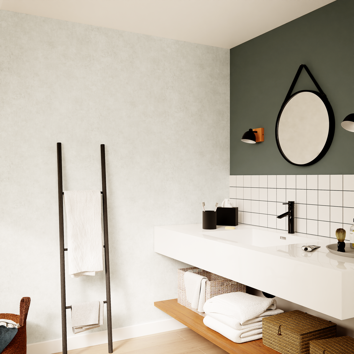 Papier peint adhésif Timen Gris clair