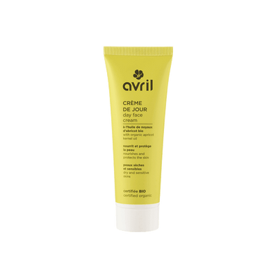 AVRIL Soin visage Crème jour bio peaux sèches et sensibles Jaune Camomille et rose 50ML