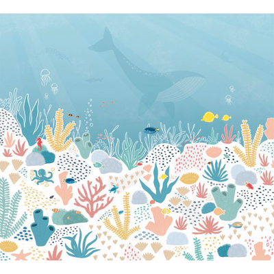 4MURS Papier peint panoramique XL Ocean dream Multicolore Satiné