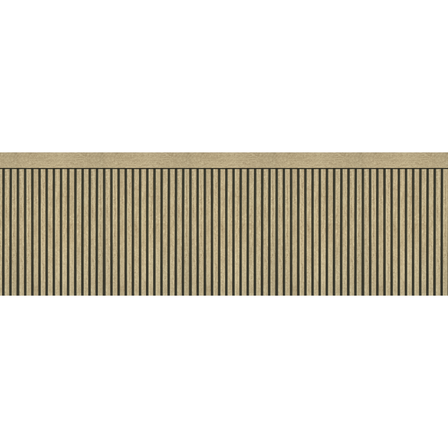 4MURS Papier peint intissé SOUBASSEMENT TASSEAUX bois clair