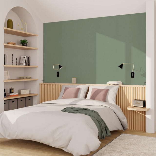 Papier peint intissé PALAZZO coloris vert de gris