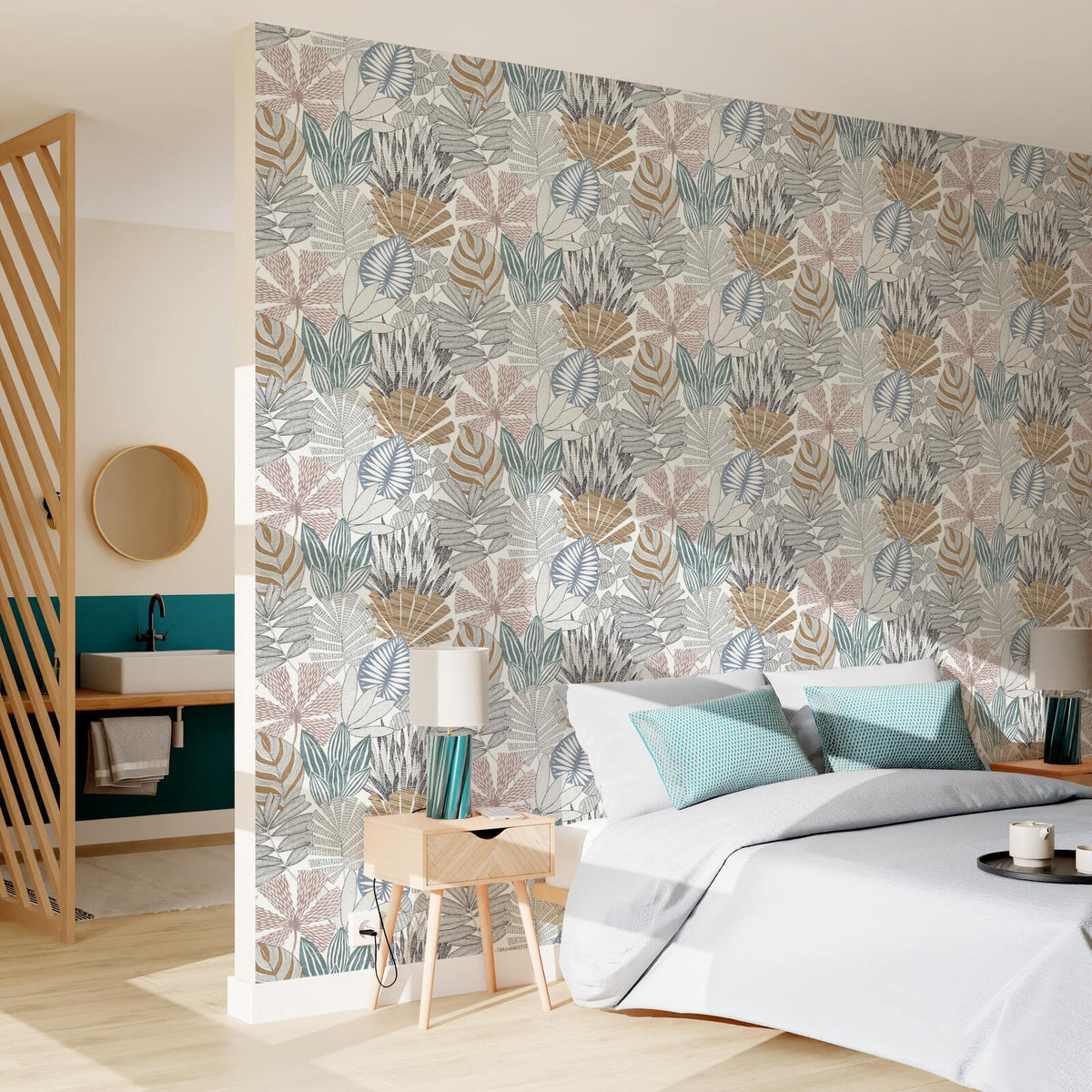 Papier peint intissé Jonna Multicolore