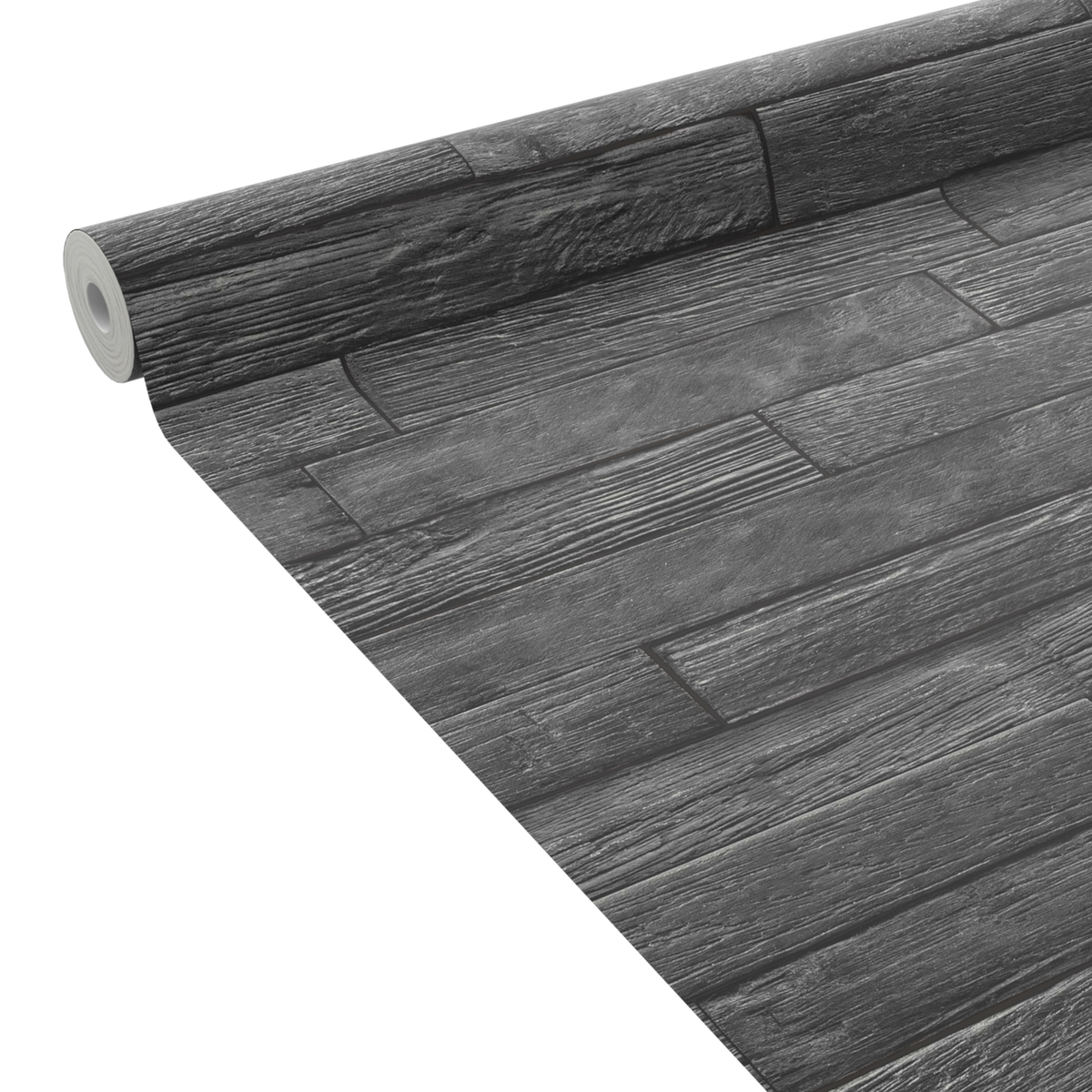 4MURS Papier peint intissé Burnt wood Noir charbon