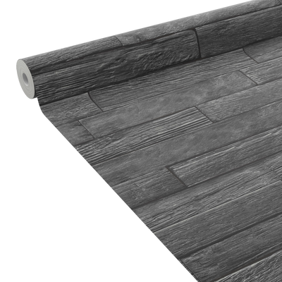 4MURS Papier peint intissé Burnt wood Noir charbon