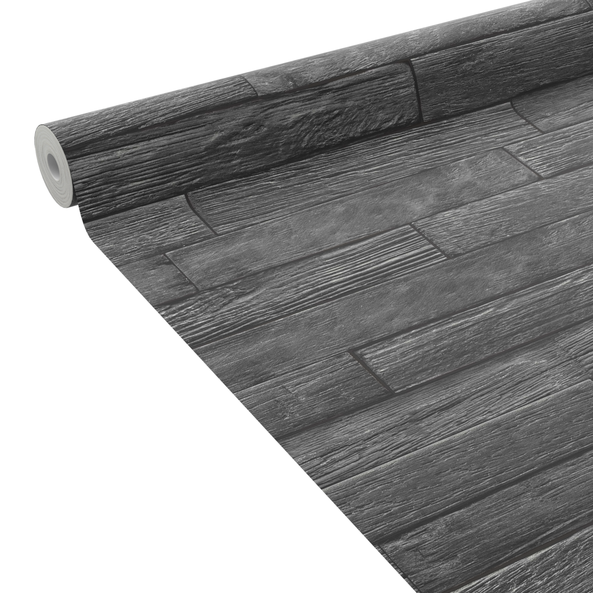 4MURS Papier peint intissé Burnt wood Noir charbon