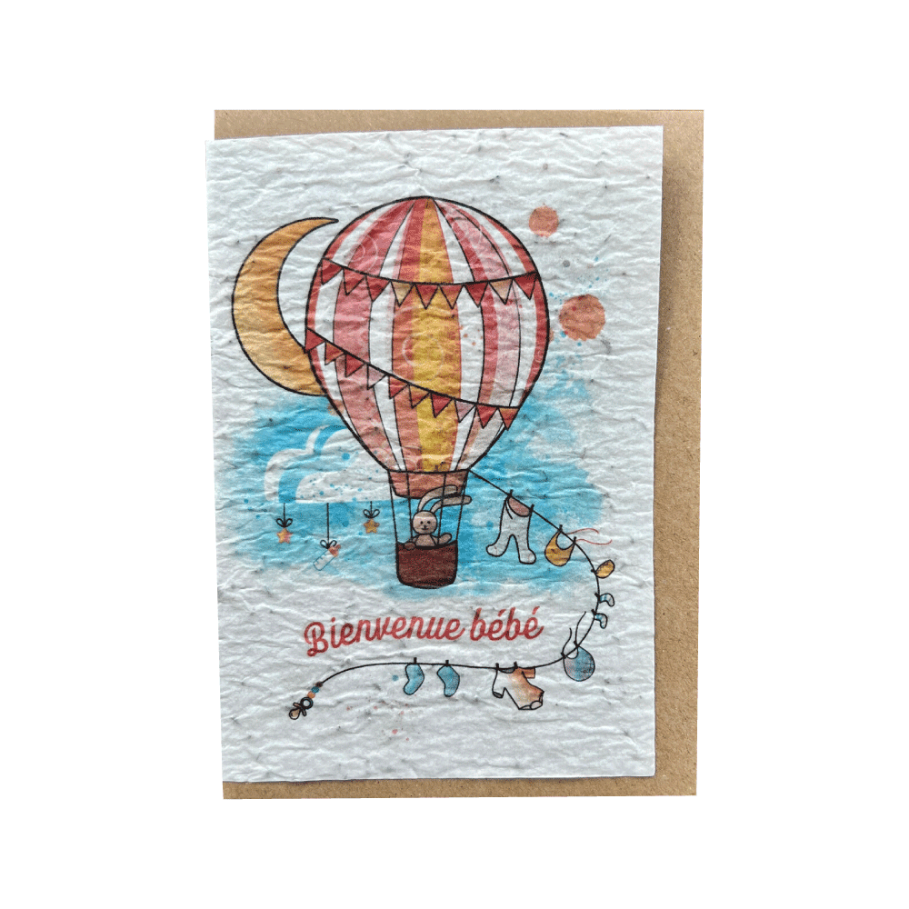 LES CARTES DE LULU Carte Bienvenue bébé Multicolore