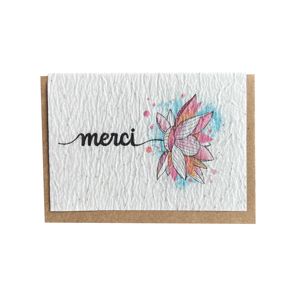 LES CARTES DE LULU Carte Merci Multicolore