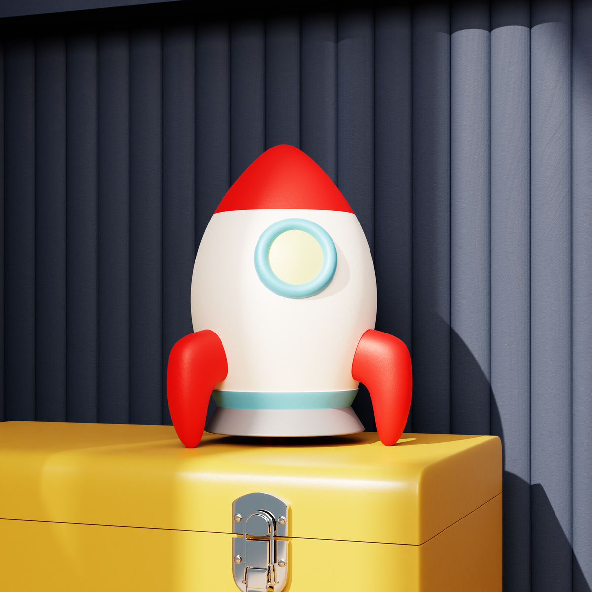 I-TOTAL Tirelire Fusée Blanc