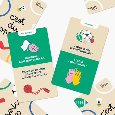 MINUS Jeu de discussion C'est du sport ! Beige