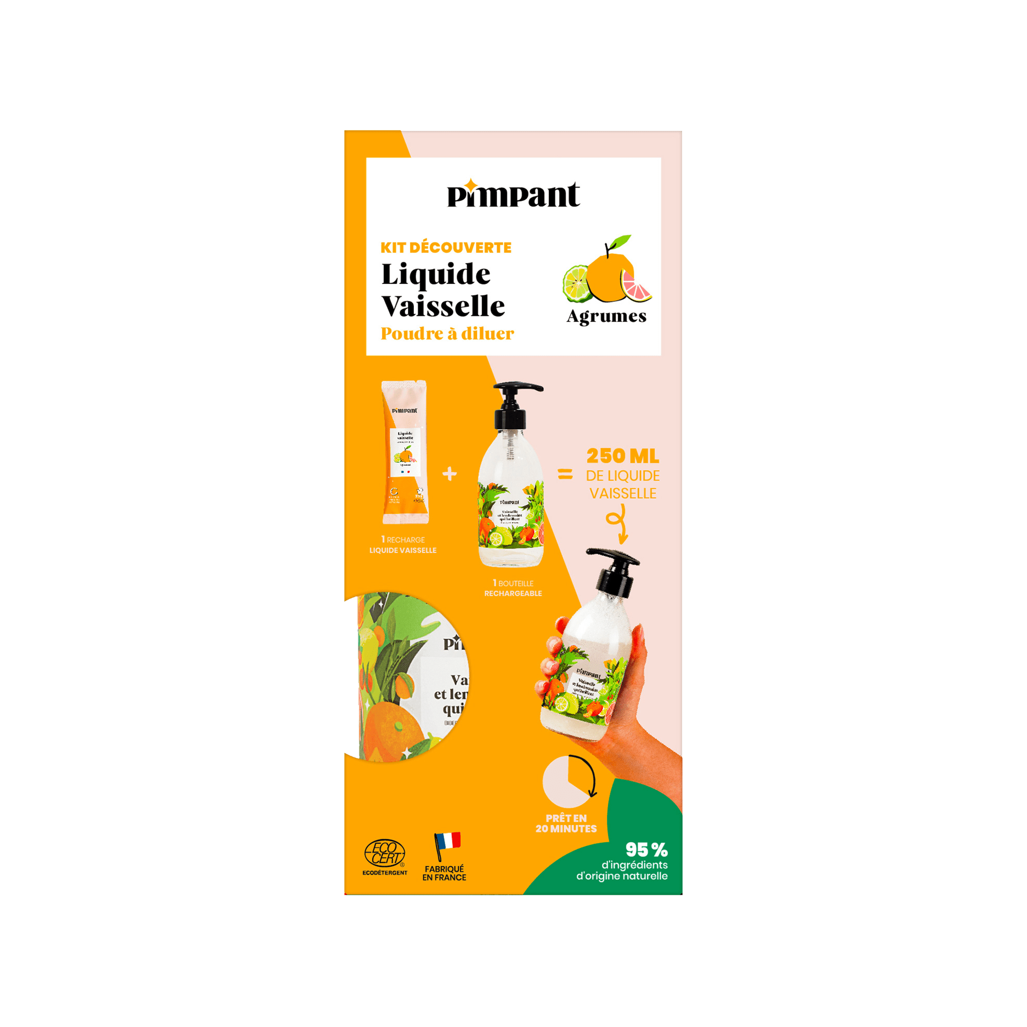 PIMPANT Coffret Découverte liquide vaisselle Jaune Agrumes 25G