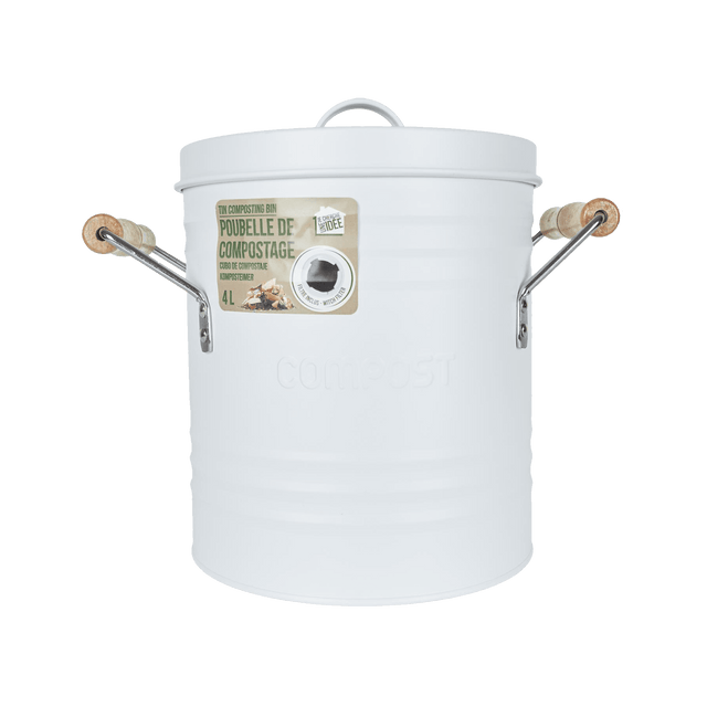Poubelle COMPOST coloris blanc