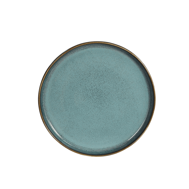 Assiette NOUKA coloris bleu vert