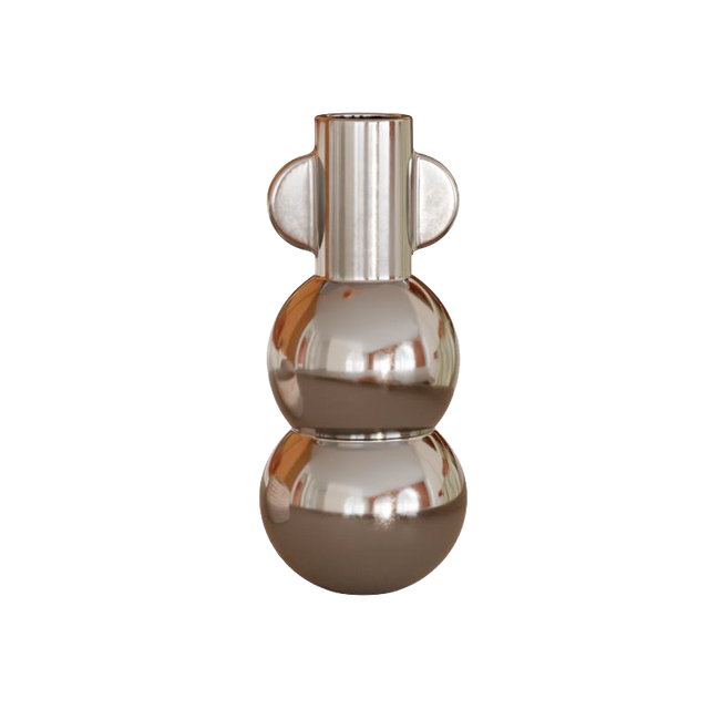 Vase MANZI coloris argent