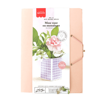 LA PETITE ÉPICERIE Kit création Mon vase en mosaïque Rose