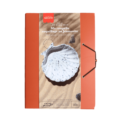 LA PETITE ÉPICERIE Kit création Ma coupelle coquillage en jesmonite Rouge