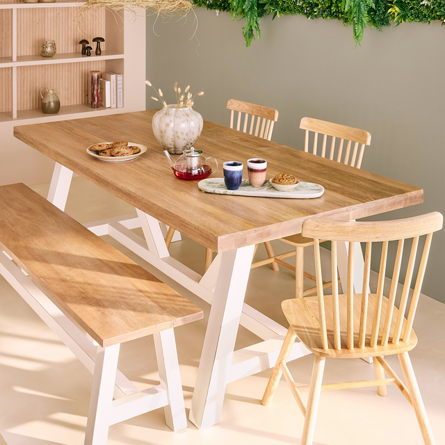4MURS Table de salle à manger ETRETAT naturel 100 x 200 cm