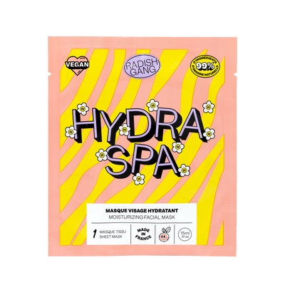 RADISH GANG Masque tissu Hydra spa Rose, jaune 15ML