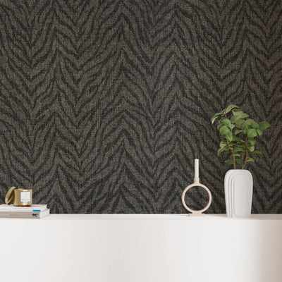 Papier peint intissé Zibra Brun