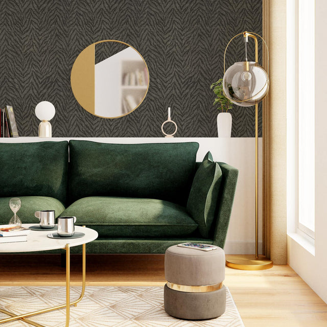 Papier peint intissé ZIBRA coloris brun