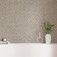 Papier peint intissé Zibra Taupe
