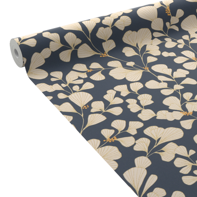 4MURS Papier peint intissé Hisae Bleu nuit