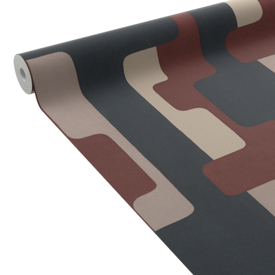 4MURS Papier peint intissé Namba Beige et terracotta