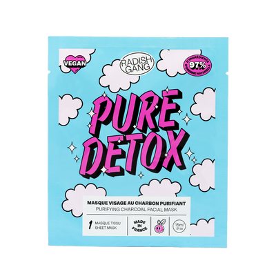 RADISH GANG Masque tissu Pure detox Bleu 15ML