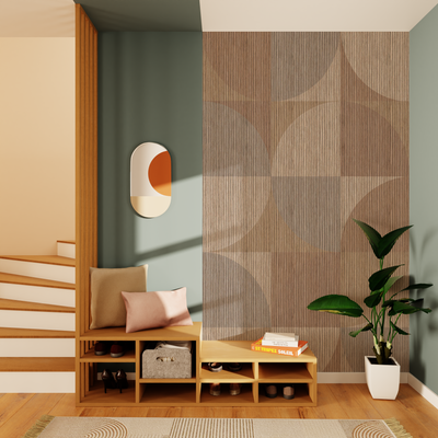 4MURS Papier peint panoramique L Kalima Chêne clair, moyen et grisé Satiné