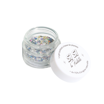 SI SI LA PAILLETTE Paillettes cosmétiques Gel y'holo Argent 10ML