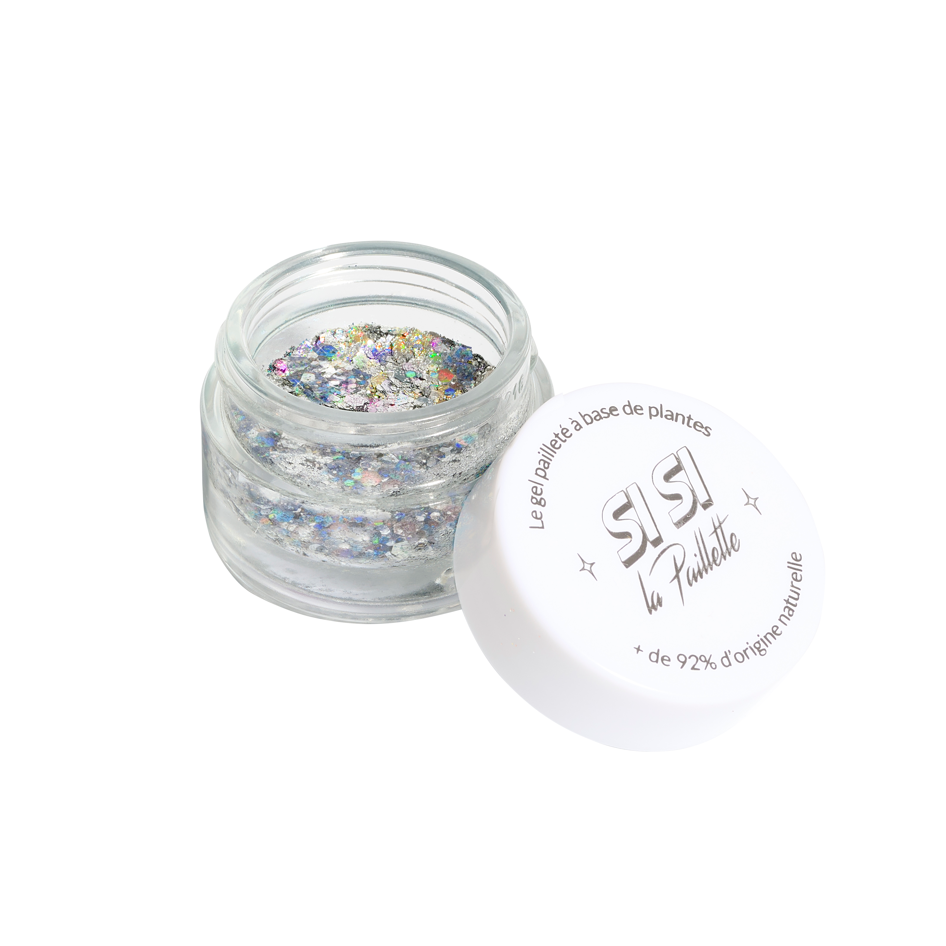 SI SI LA PAILLETTE Paillettes cosmétiques Gel y'holo Argent 10ML