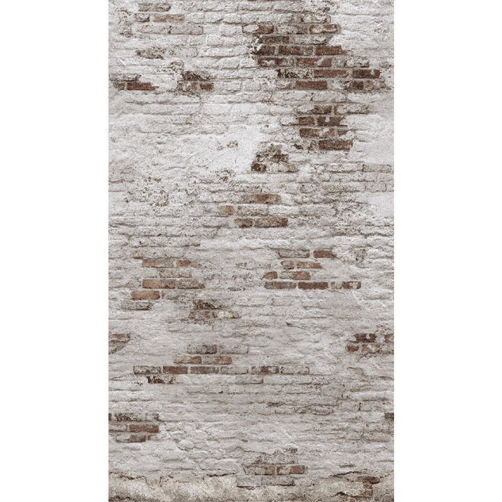 Papier peint panoramique L Bricks Blanc Satiné