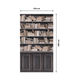 Papier peint panoramique L Bookshelf Anthracite Satiné