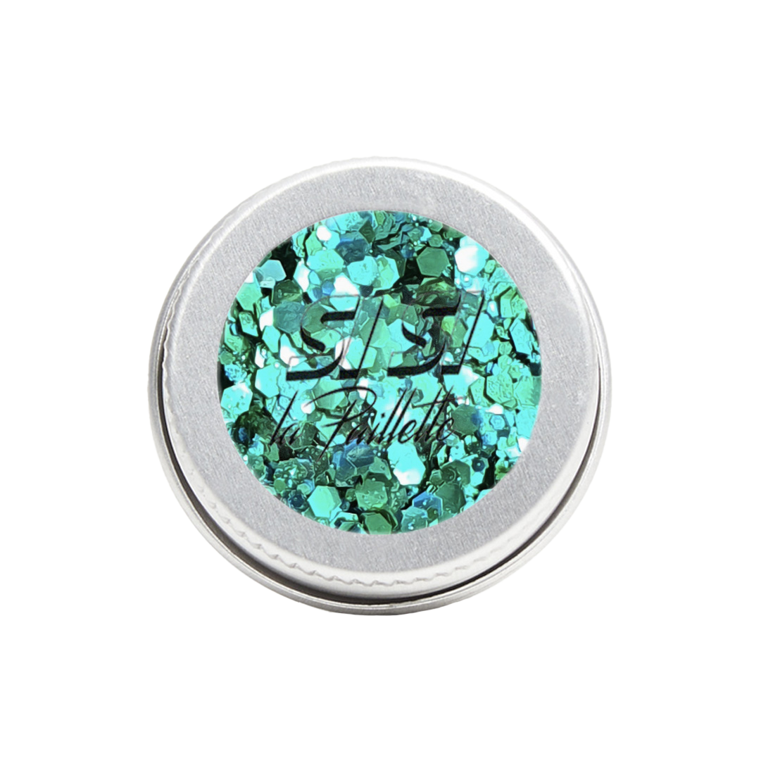 SI SI LA PAILLETTE Paillettes cosmétiques Polysirene Bleu turquoise 5ML