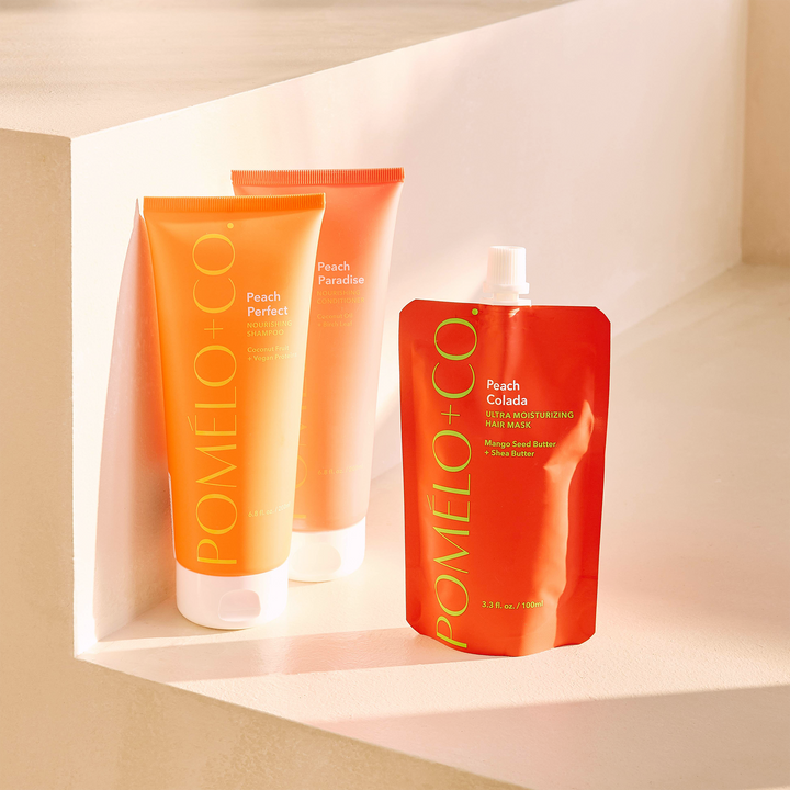 POMELO Soin cheveux Après - shampoing peach paradise Orange Noix de coco et pêche 200ML