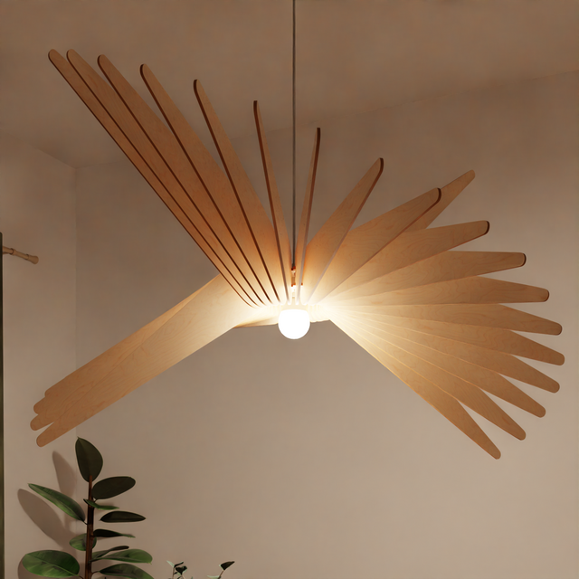 ATELIER LOUPIOTE Suspension ALBATROS bouleau 54 x 100 cm diamètre 100 cm