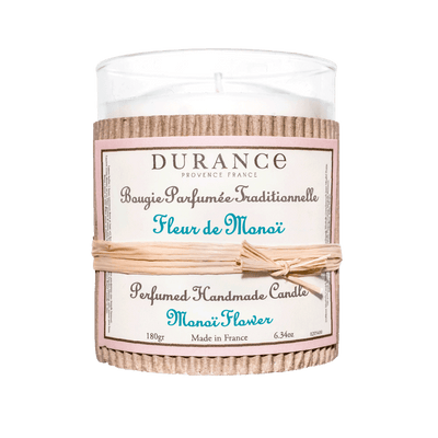 DURANCE Bougie parfumée Traditionnelle Beige Fleur de monoi 180G