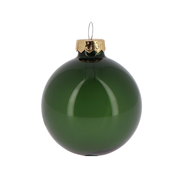 Décoration à suspendre BOULES VERRE BRILLANT coloris vert