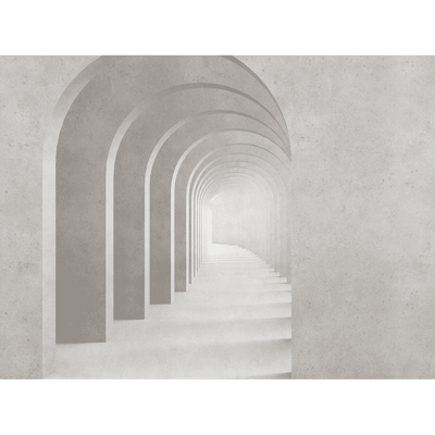 Papier peint panoramique XL Alban Gris perle Satiné