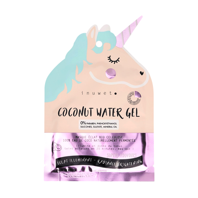 INUWET Masque tissu Licorne visage - eclat illuminant Rose 30ML