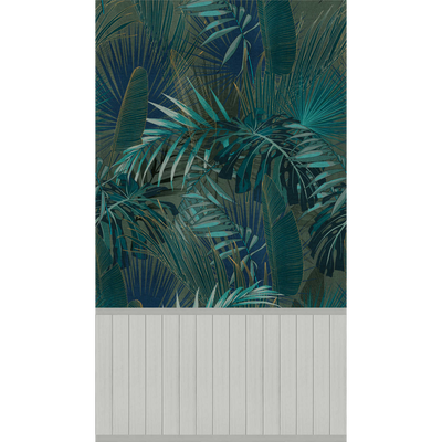 Papier peint panoramique L Thelia panel Vert émeraude Satiné