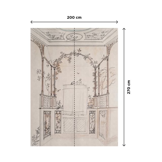 Papier peint panoramique L JULINE 200 x 270 cm