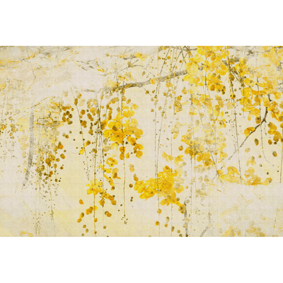 Papier peint panoramique XL Glycelia Bouton d’or Satiné