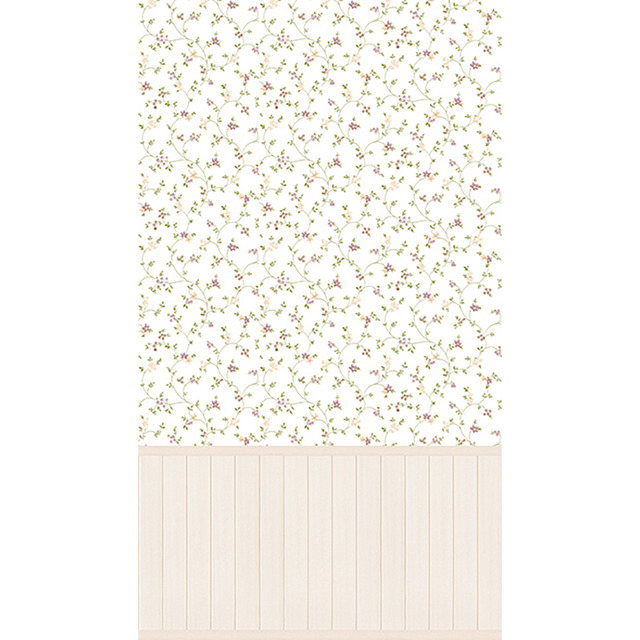 Papier peint panoramique L BETTINA PANEL 159 x 280 cm framboise et écru