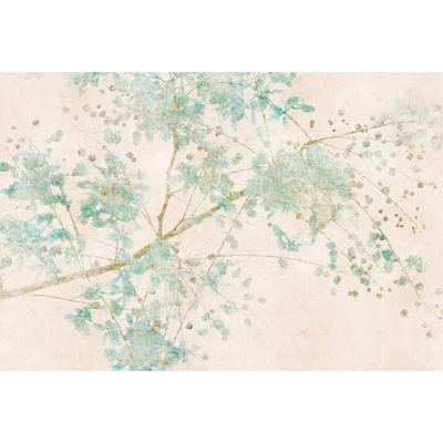 Papier peint panoramique XL Aglae Bleu turquoise Satiné