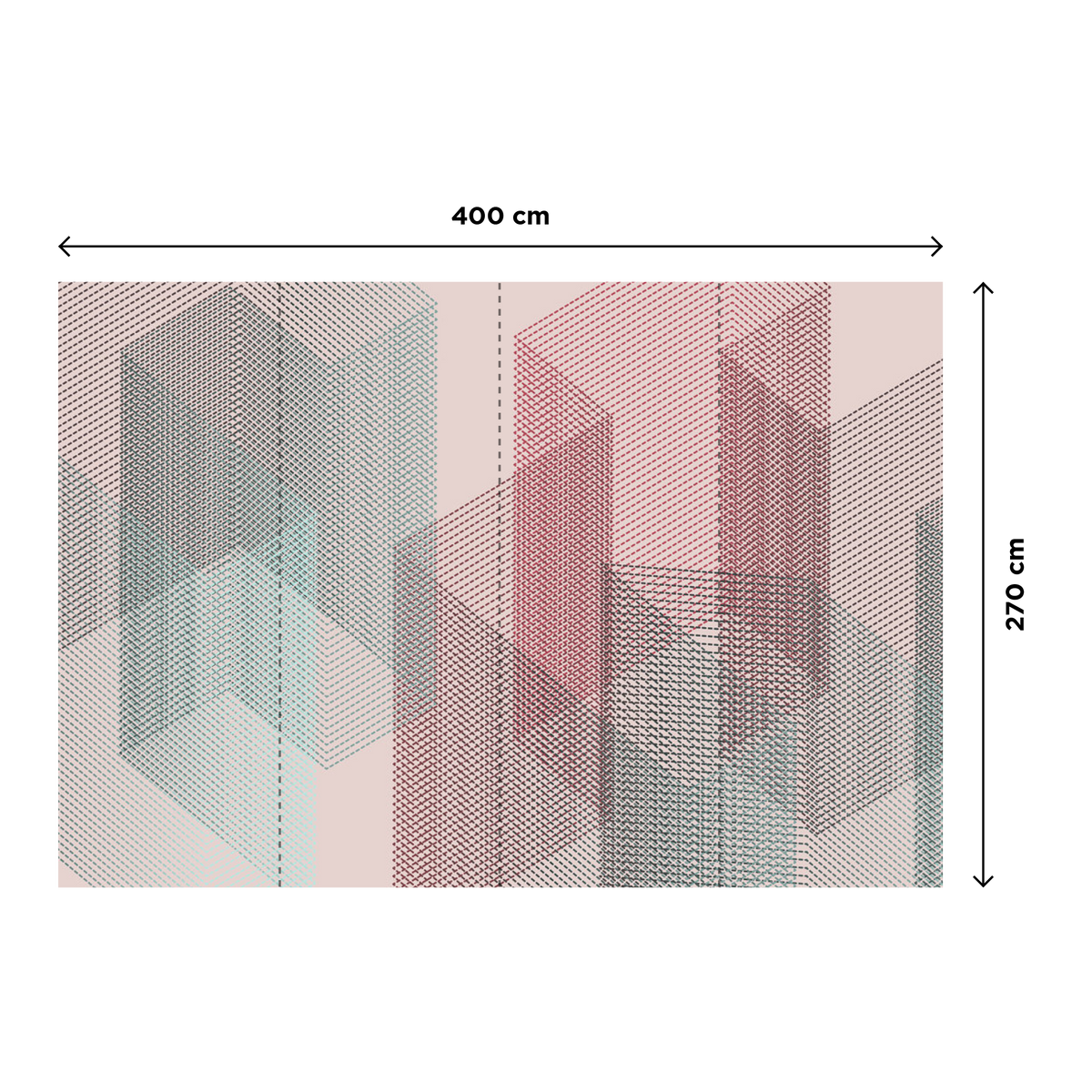 Papier peint panoramique XL Arianeo Vert et rose pastels Satiné