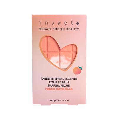 INUWET Boule de bain Effervescente peche Orange Pêche 200G