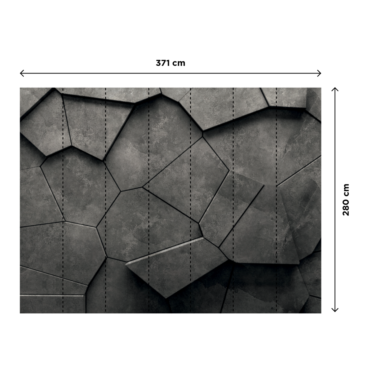 Papier peint panoramique XL Arthus Anthracite Satiné